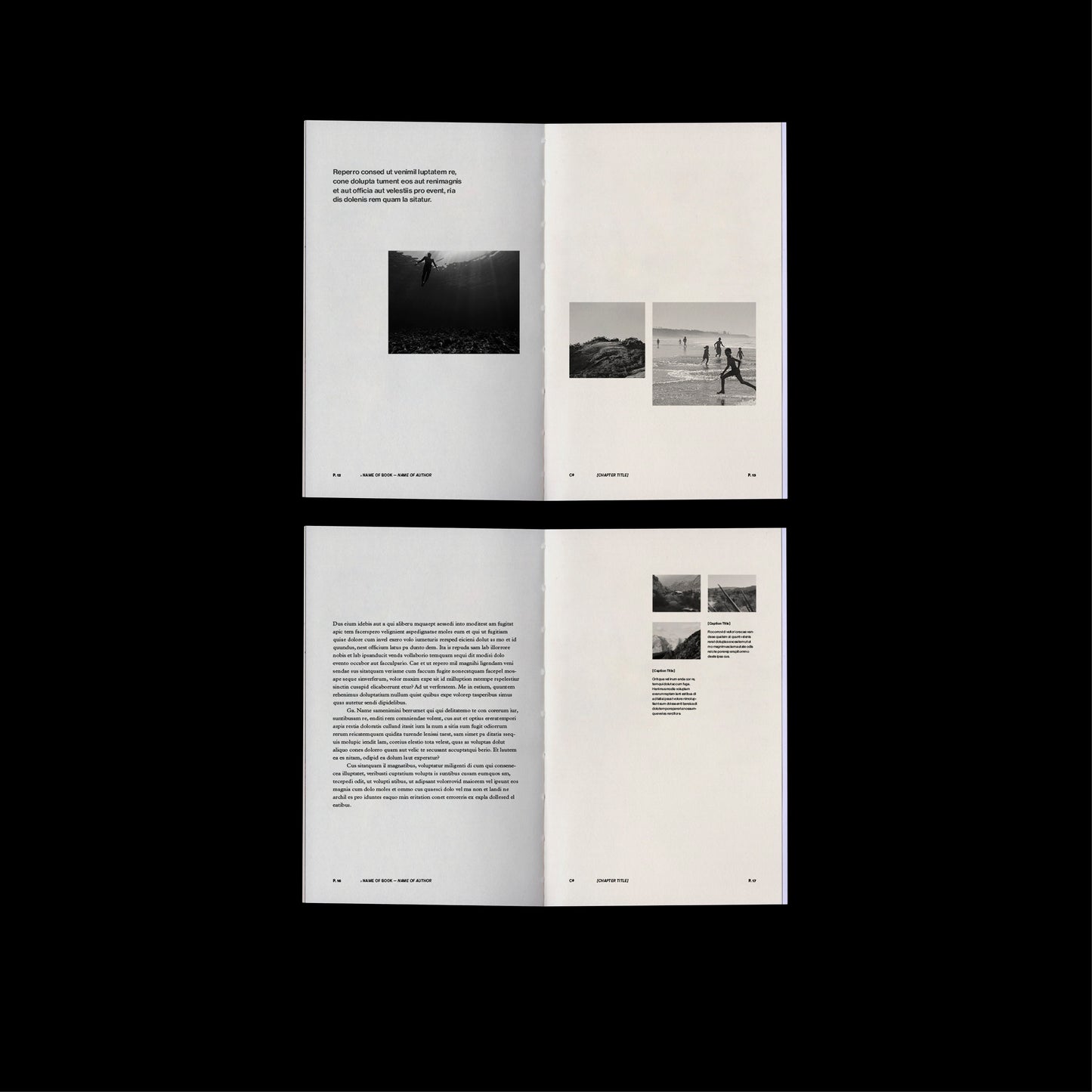 modern book template Indesign Book layout