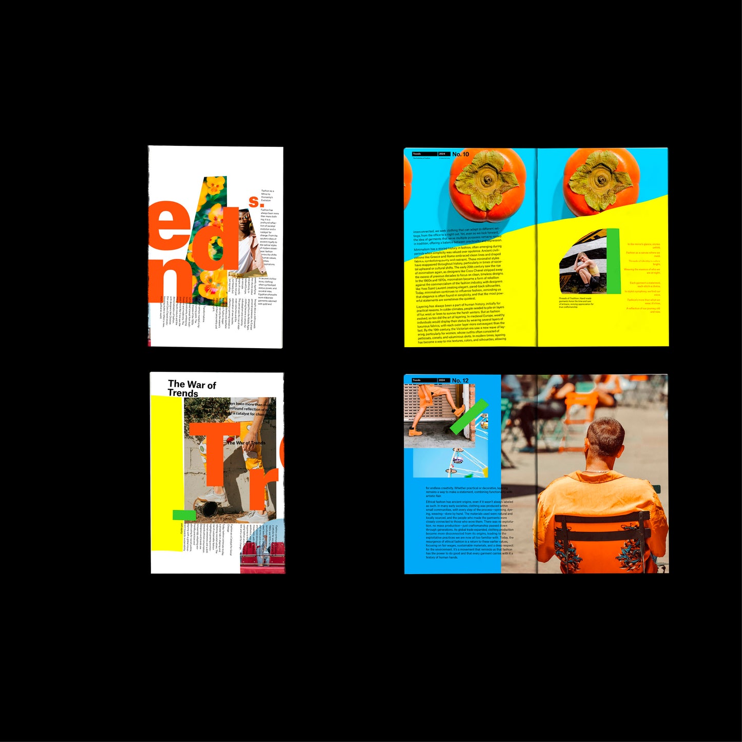 Magazine Template Indesign collage