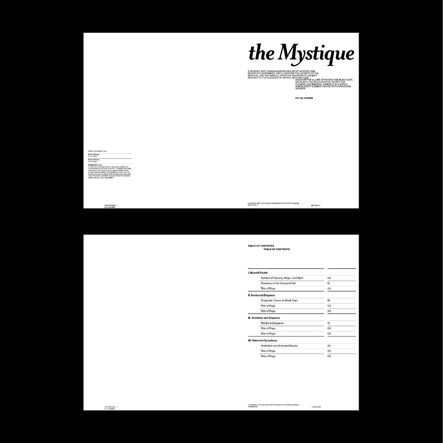 Dark Coffee Table Book Template