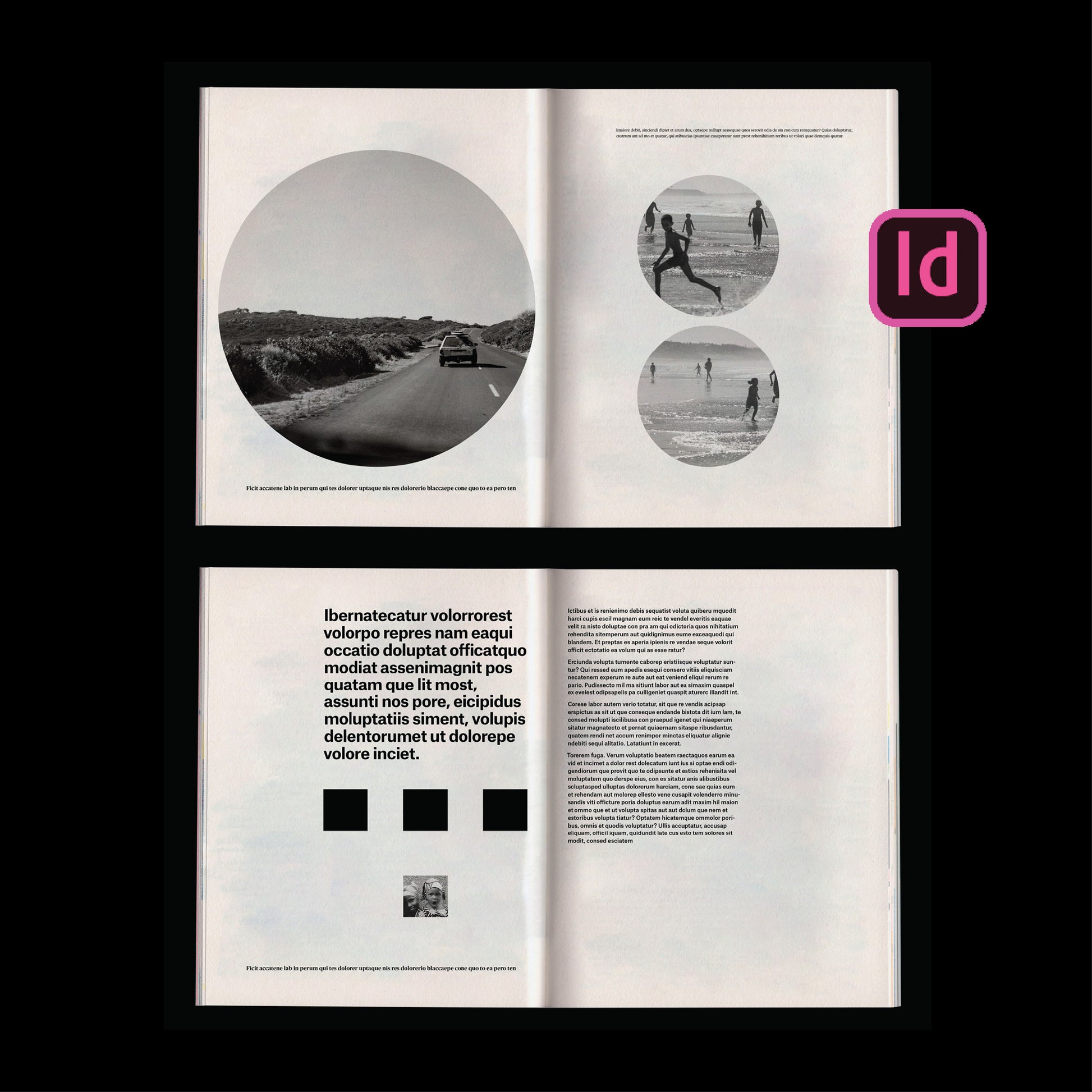 experimental book template Indesign Book layout modern