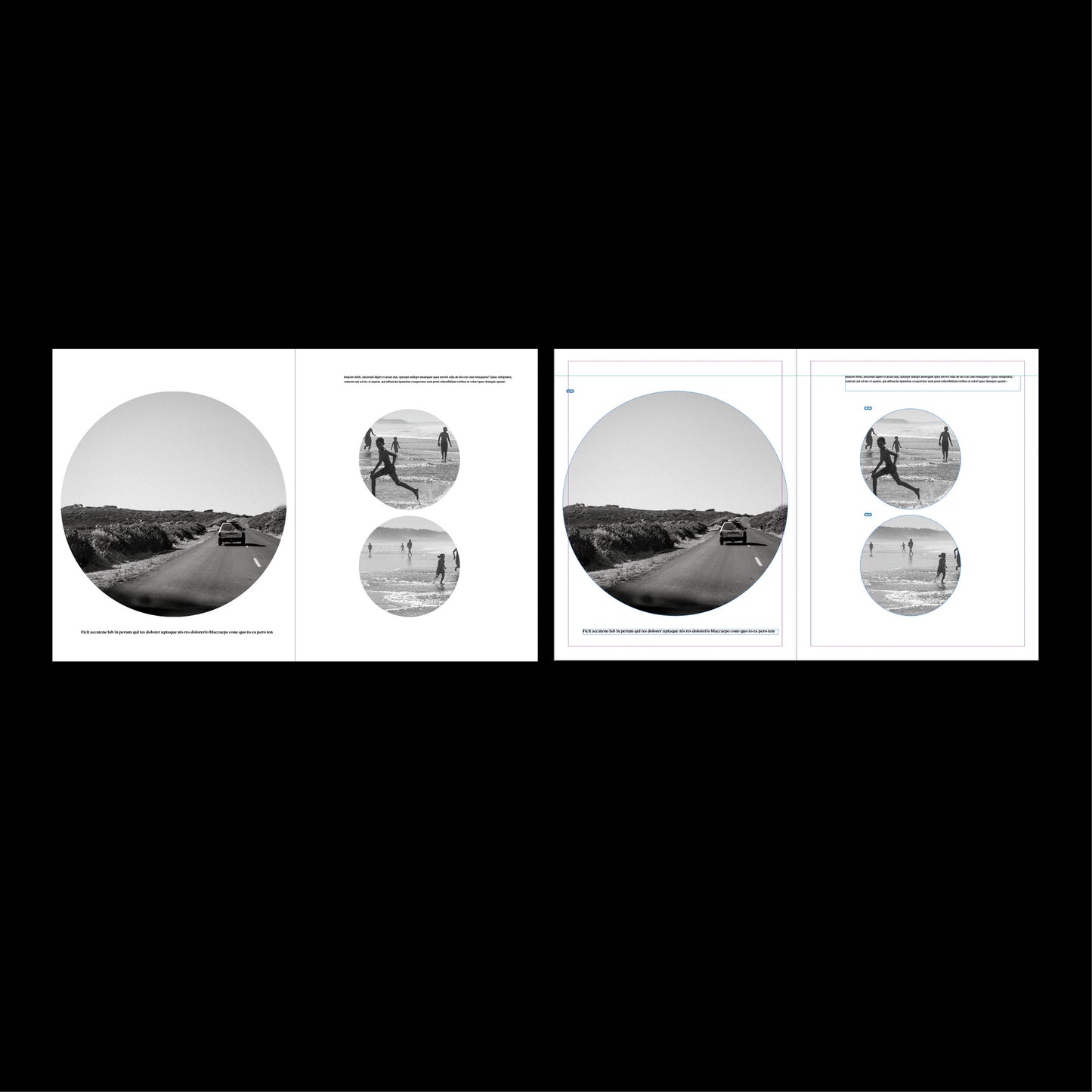 experimental book template Indesign Book layout modern