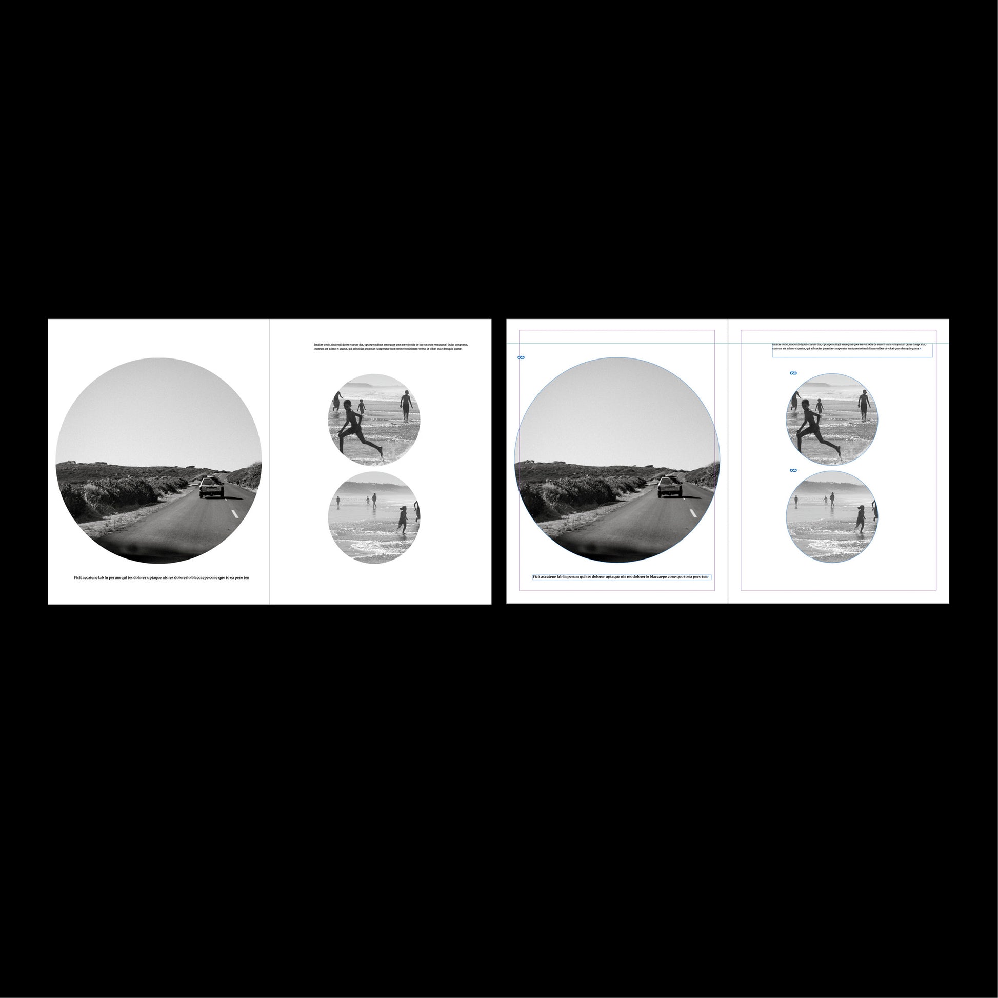 experimental book template Indesign Book layout modern