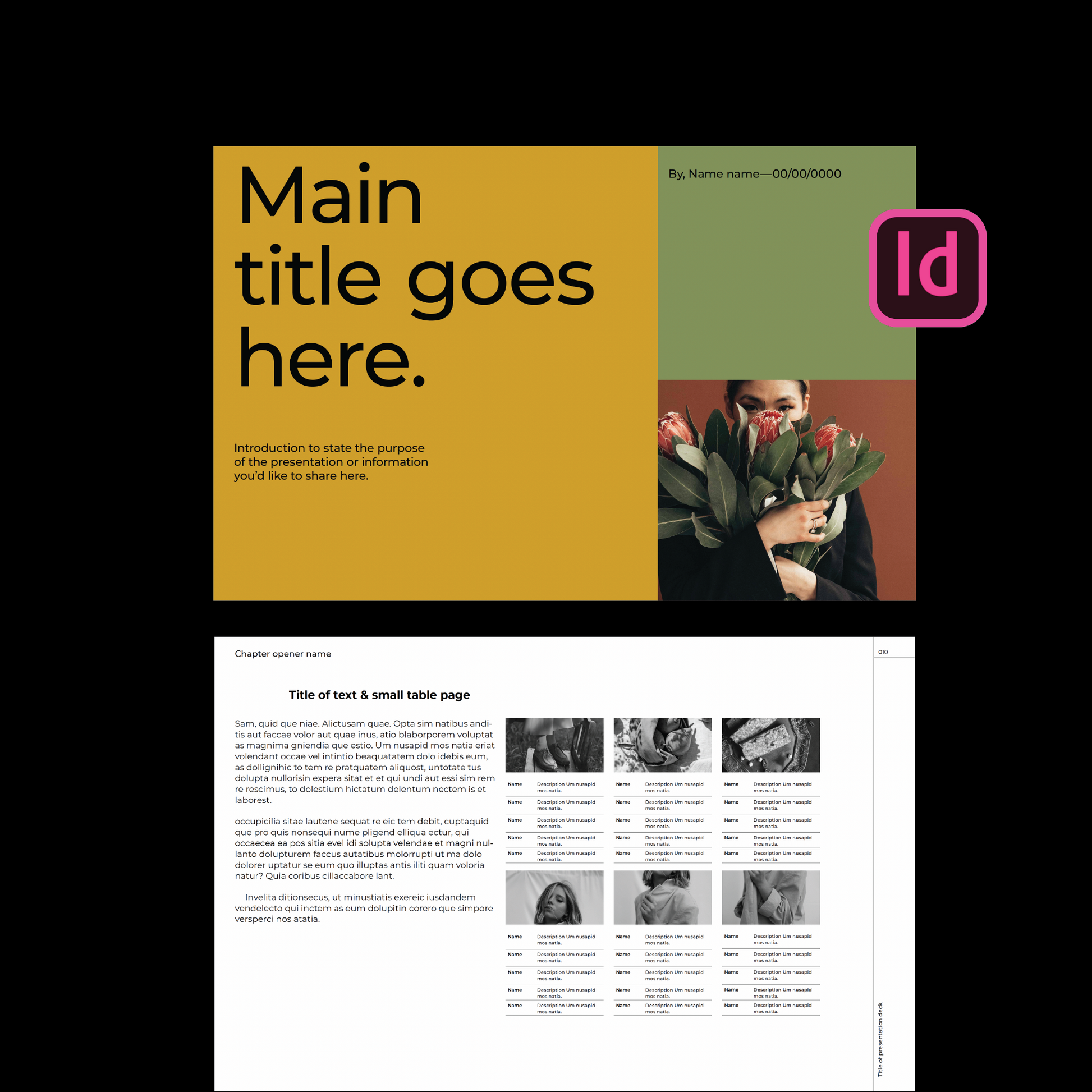 modern template Indesign Book layout 