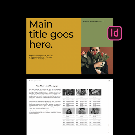 modern template Indesign Book layout 