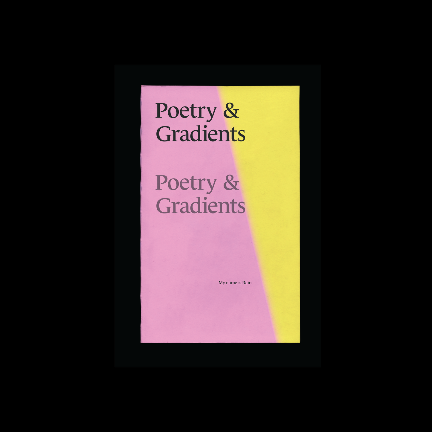 poetry book template Indesign Book layout gradient