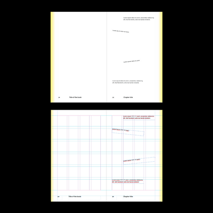 poetry book template Indesign Book layout gradient