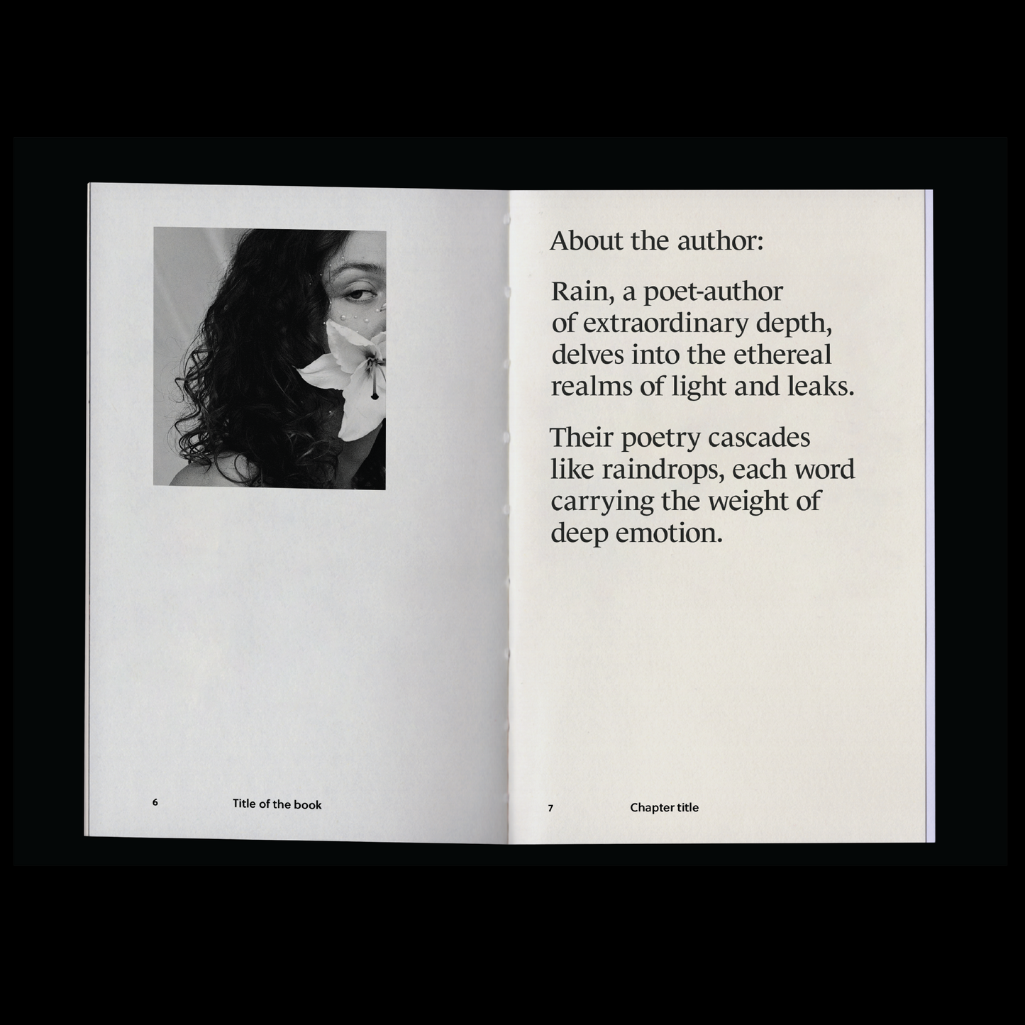 poetry book template Indesign Book layout gradient