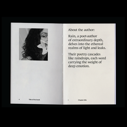 poetry book template Indesign Book layout gradient