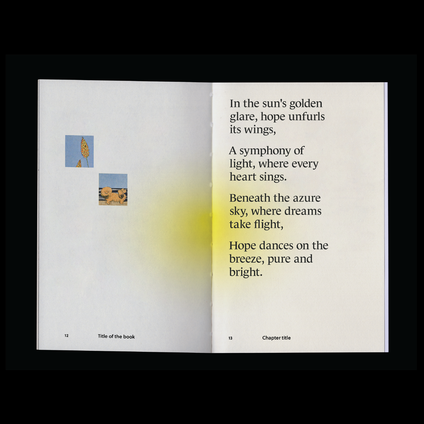 poetry book template Indesign Book layout gradient