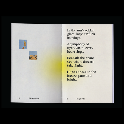 poetry book template Indesign Book layout gradient