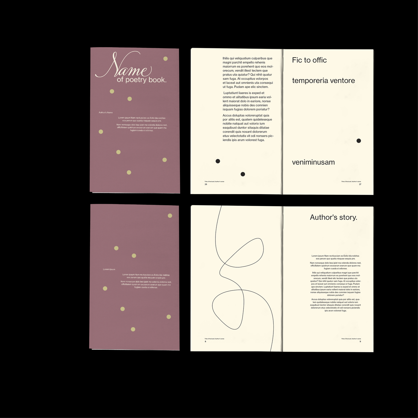 Line Art Poetry Book InDesign 5”x8"