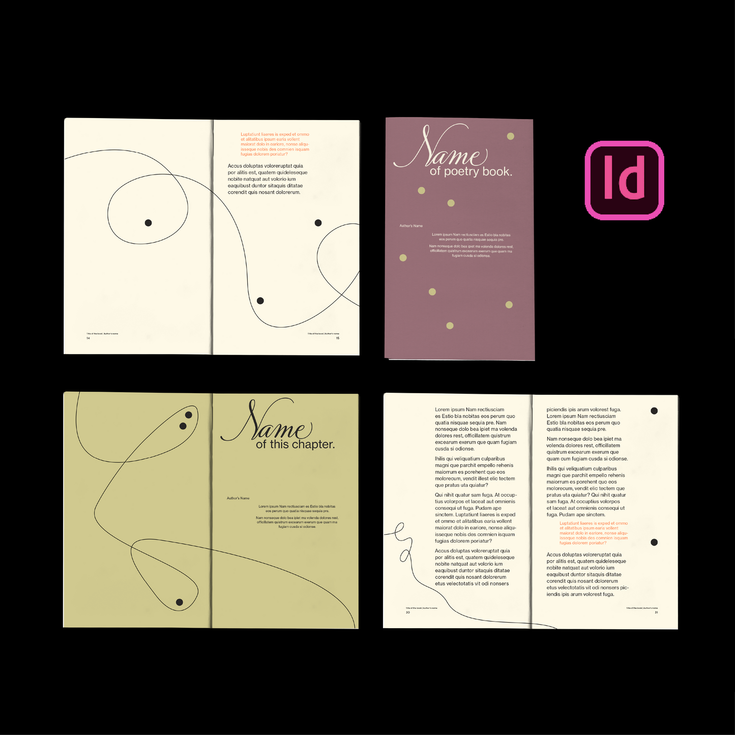 Line Art Poetry Book InDesign 5”x8"
