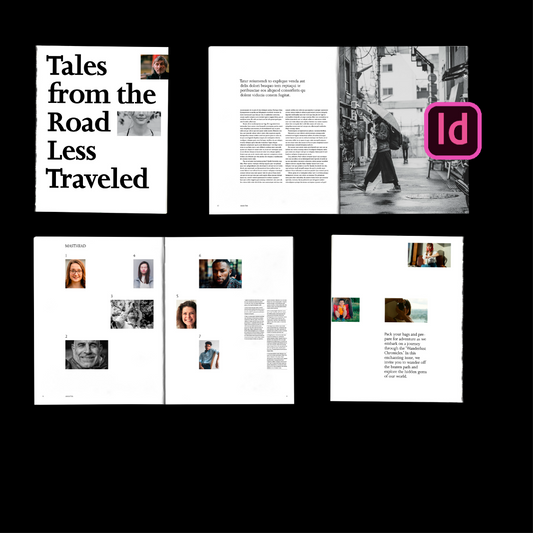 magazine template Indesign Book layout 