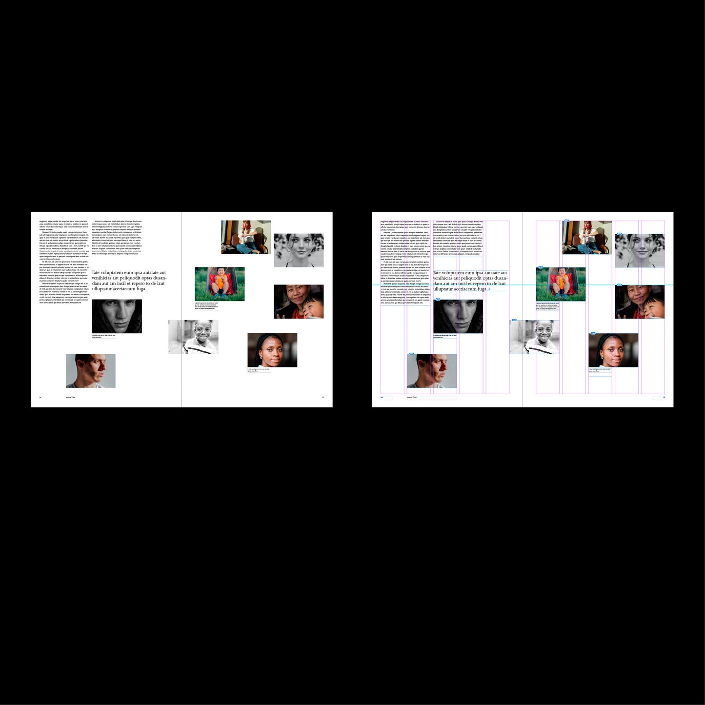 magazine template Indesign Book layout 