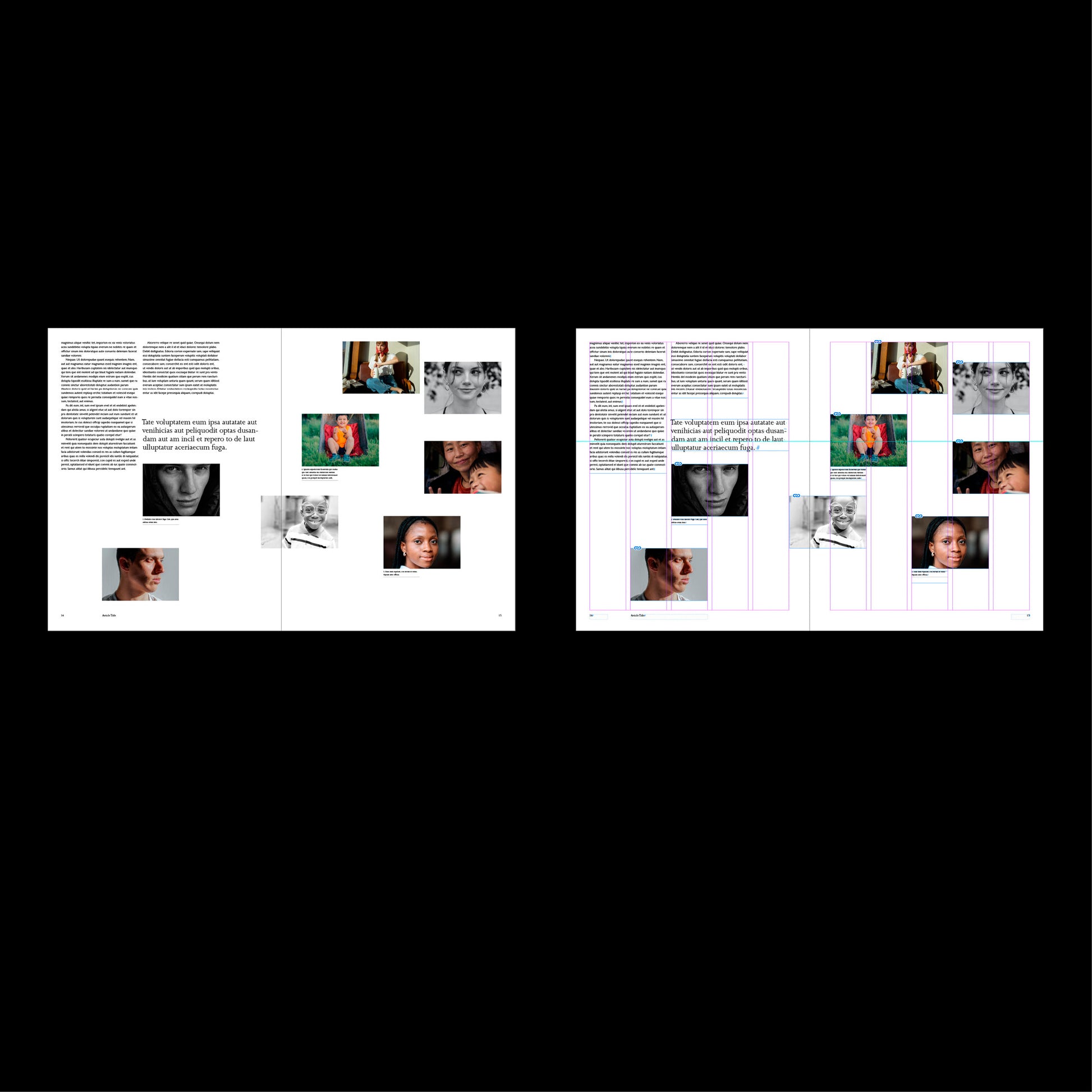 magazine template Indesign Book layout 