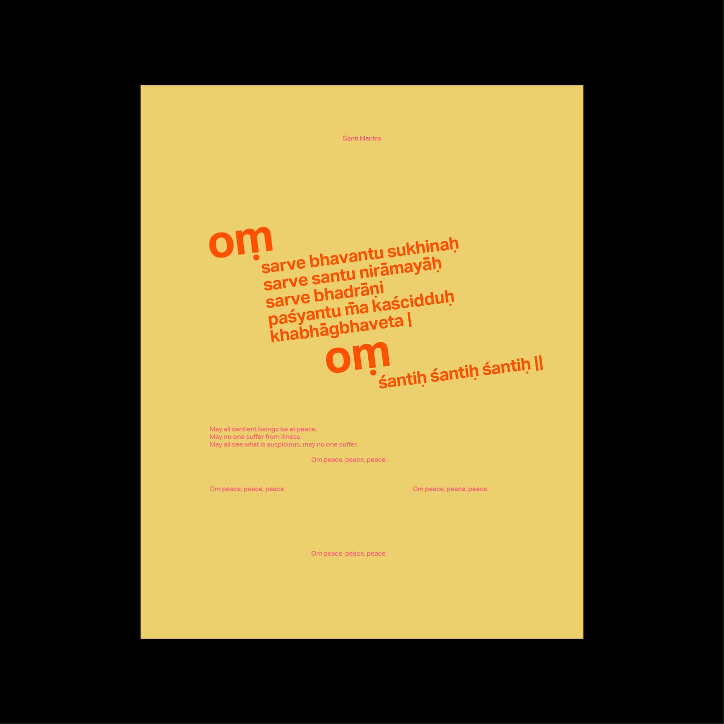 Om Shanti Mantra Poster