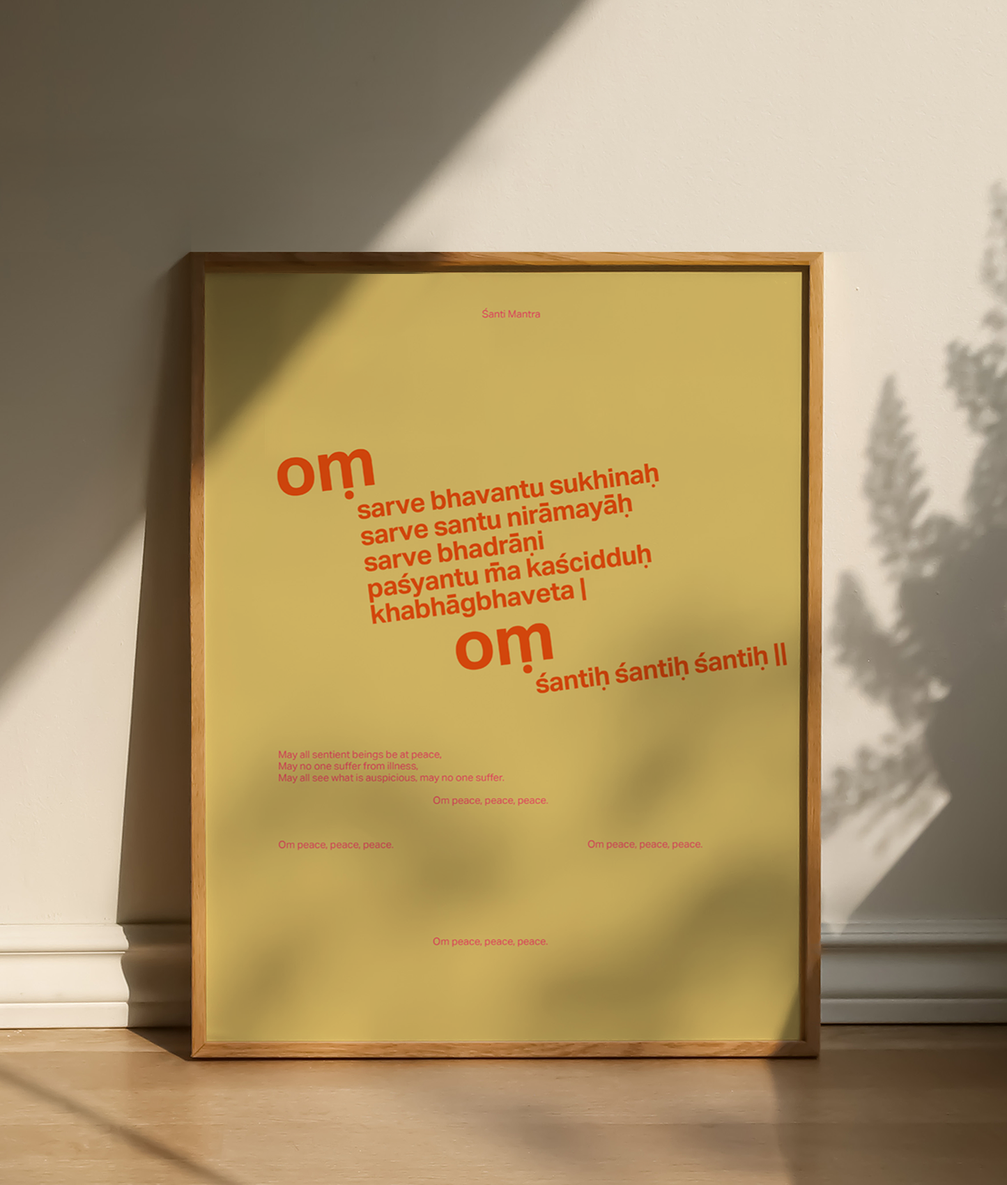 Om Shanti Mantra Poster