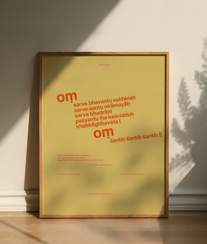 Om Shanti Mantra Poster
