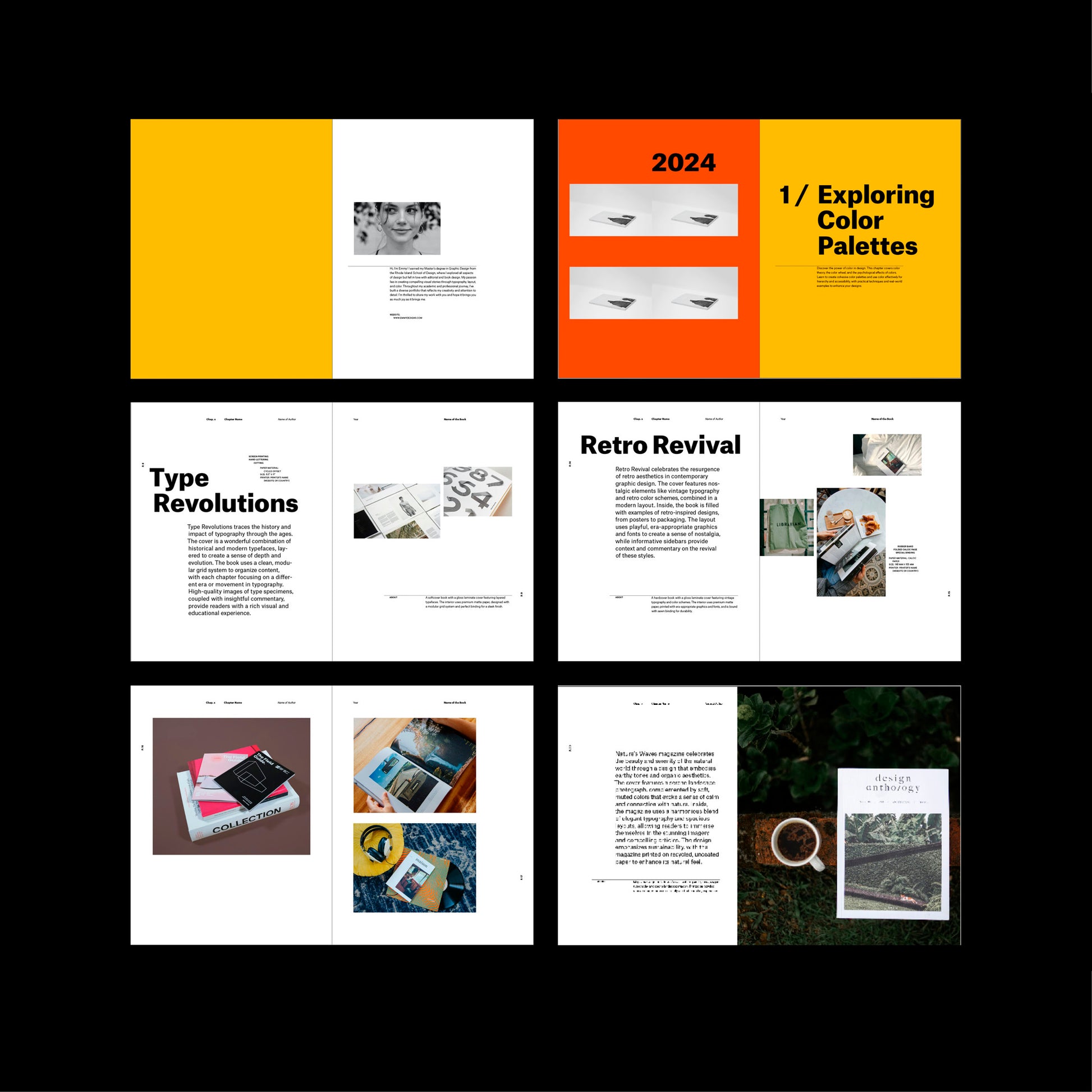 Portfolio book template Indesign Book layout