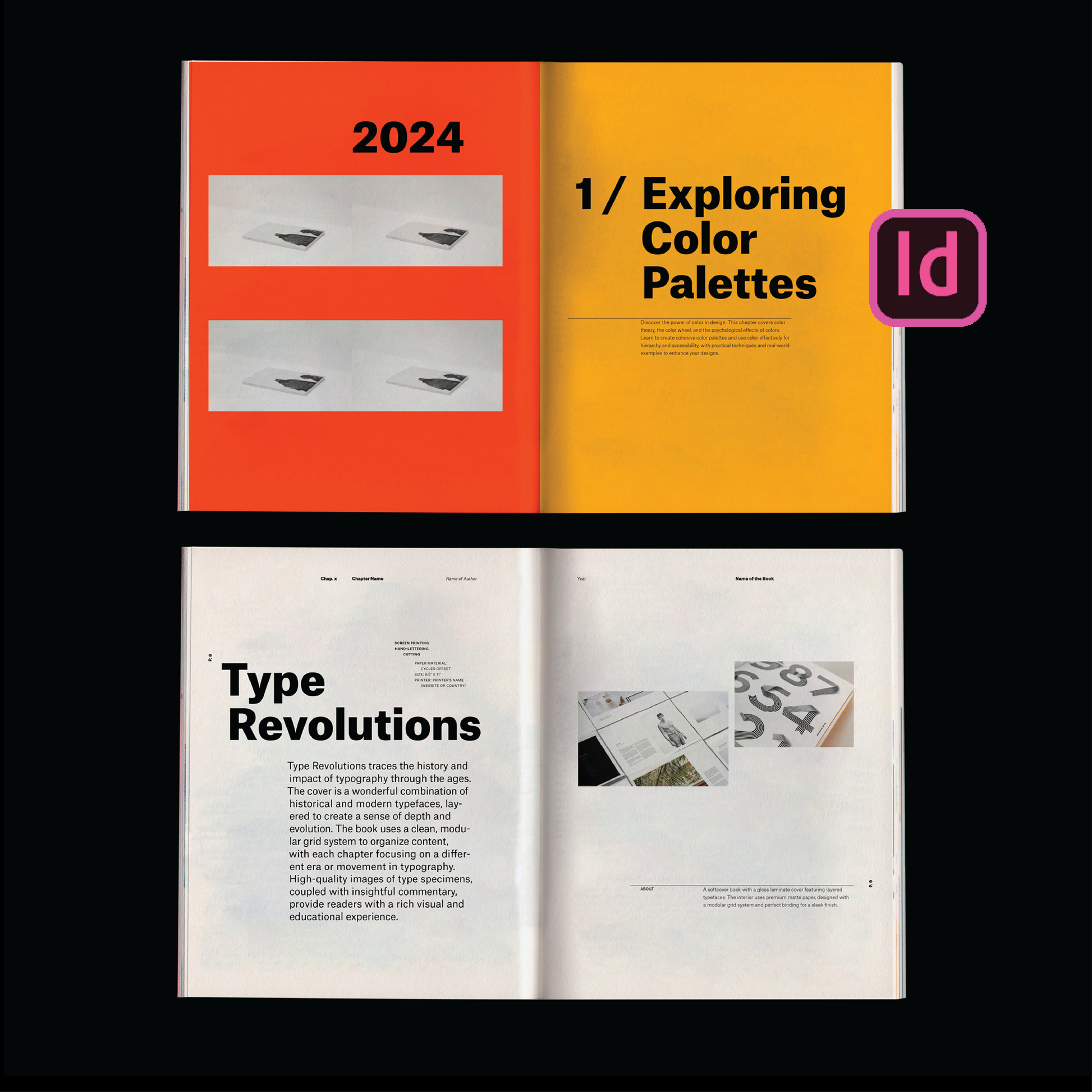 Portfolio book template Indesign Book layout