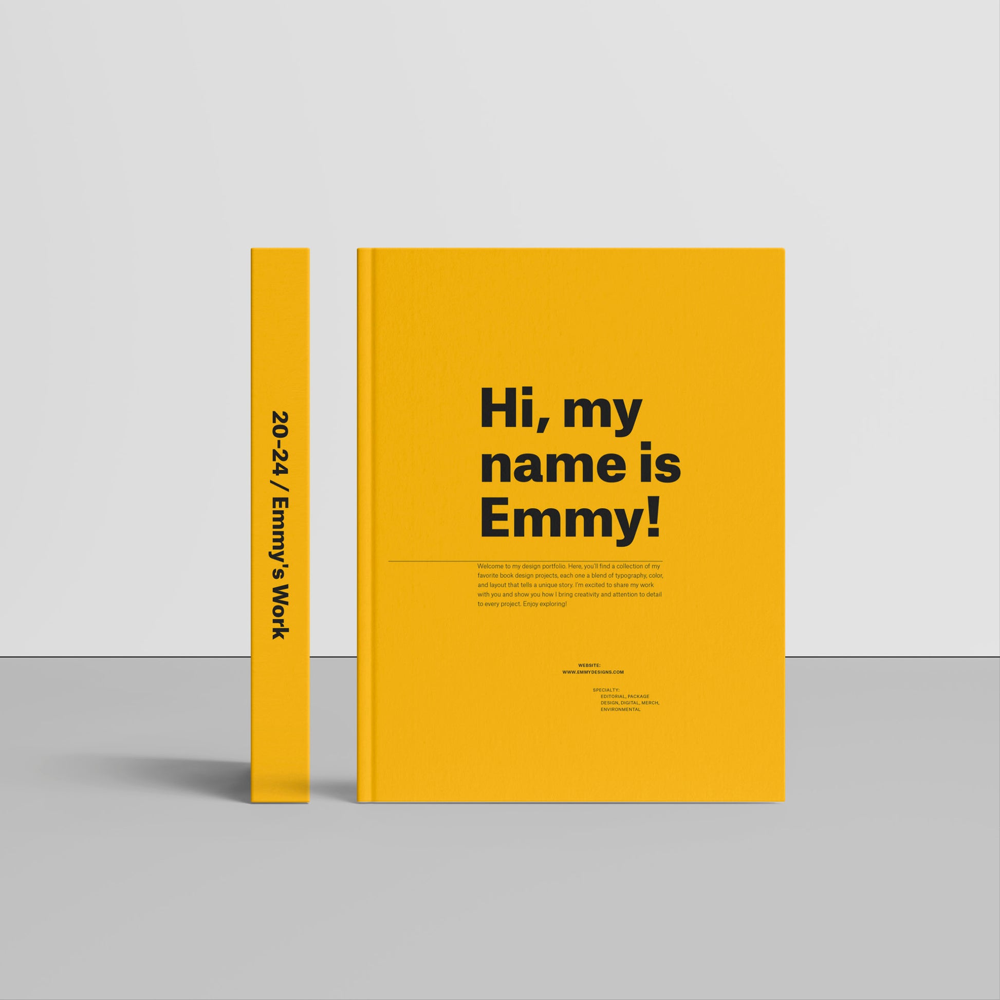 Portfolio book template Indesign Book layout with spine