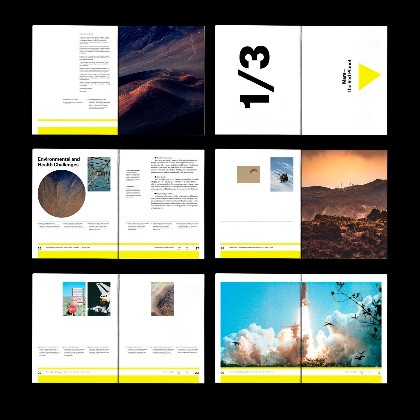 Science Book Template Indesign Book layout