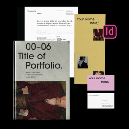 fashion portfolio book template Indesign Book layout