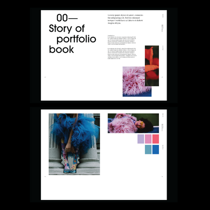 fashion portfolio book template Indesign Book layout