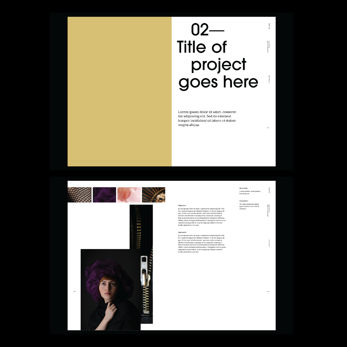 fashion portfolio book template Indesign Book layout