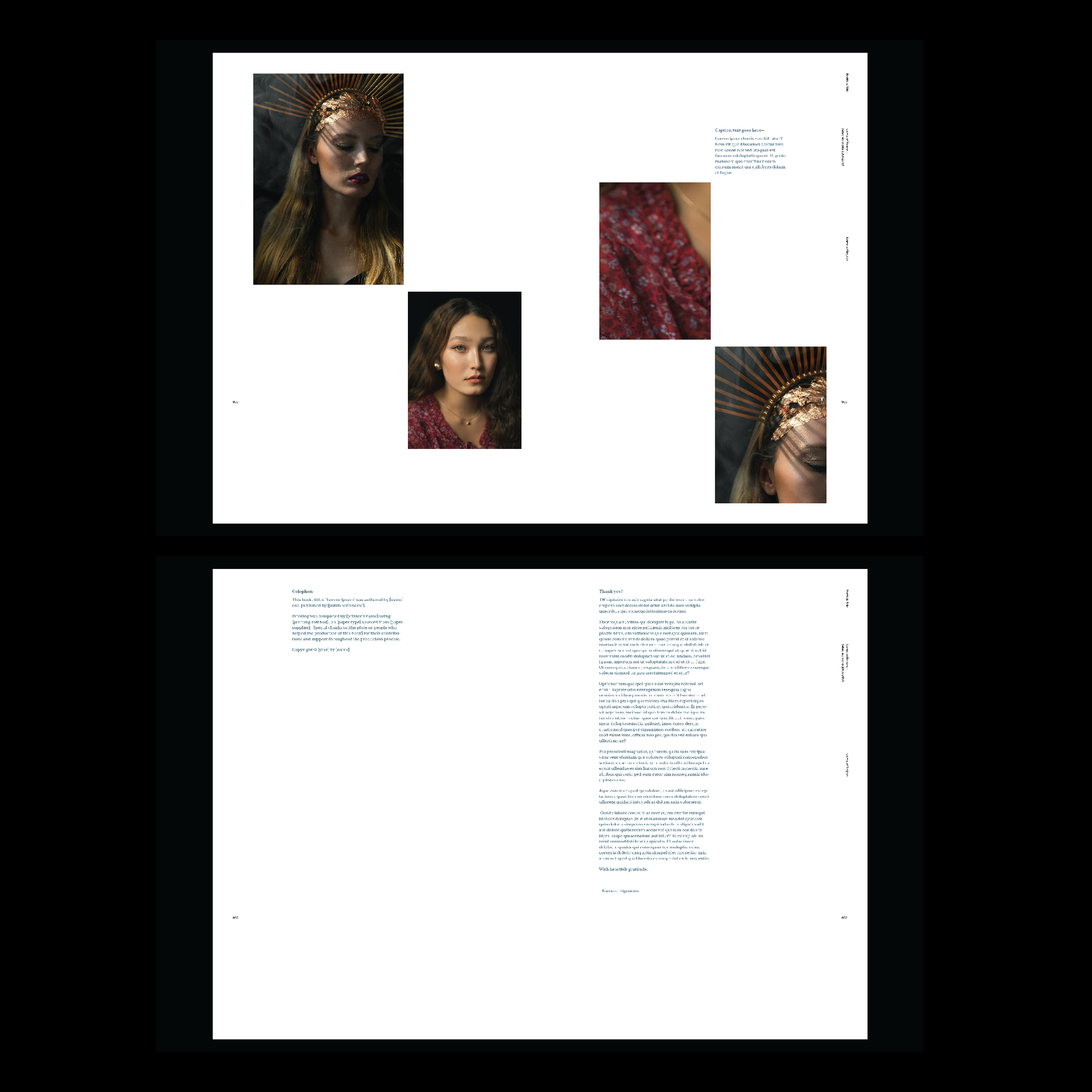 fashion portfolio book template Indesign Book layout
