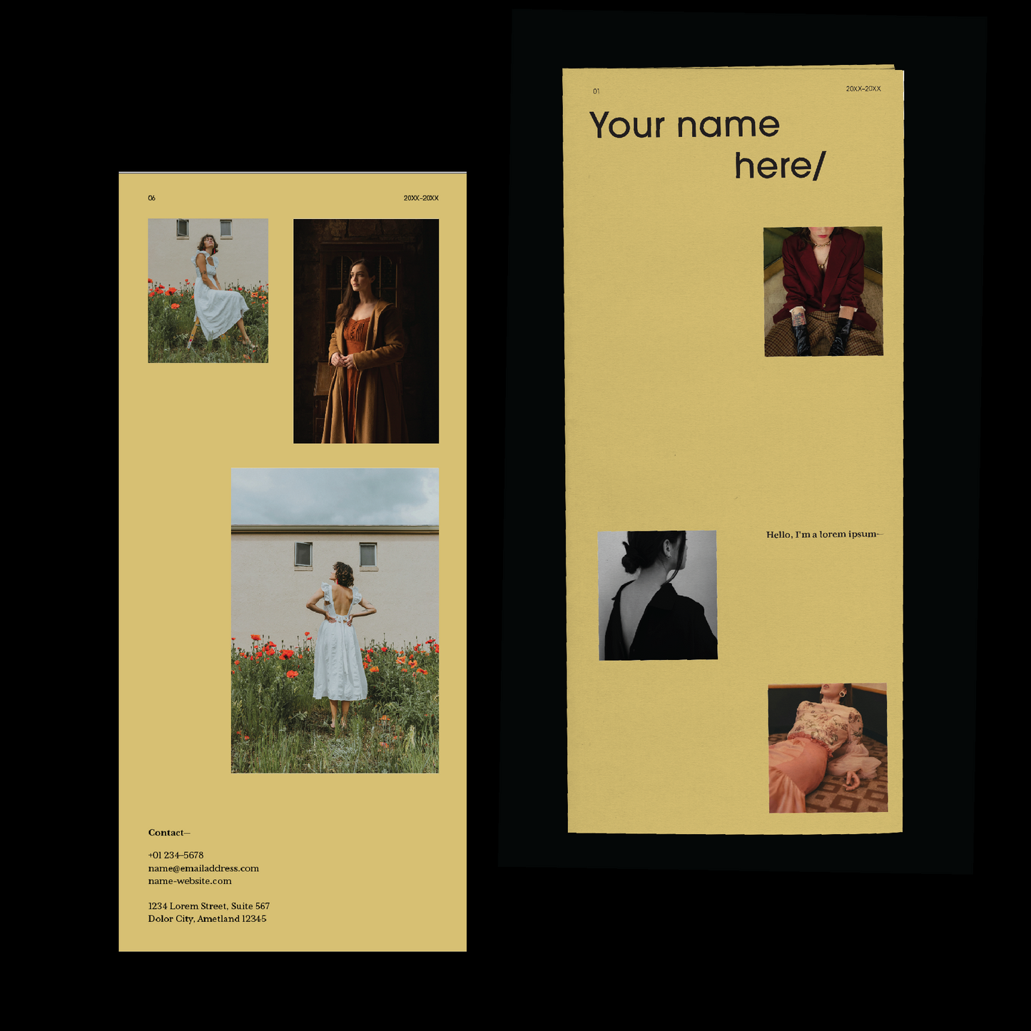 fashion portfolio book template Indesign Book layout brouchure