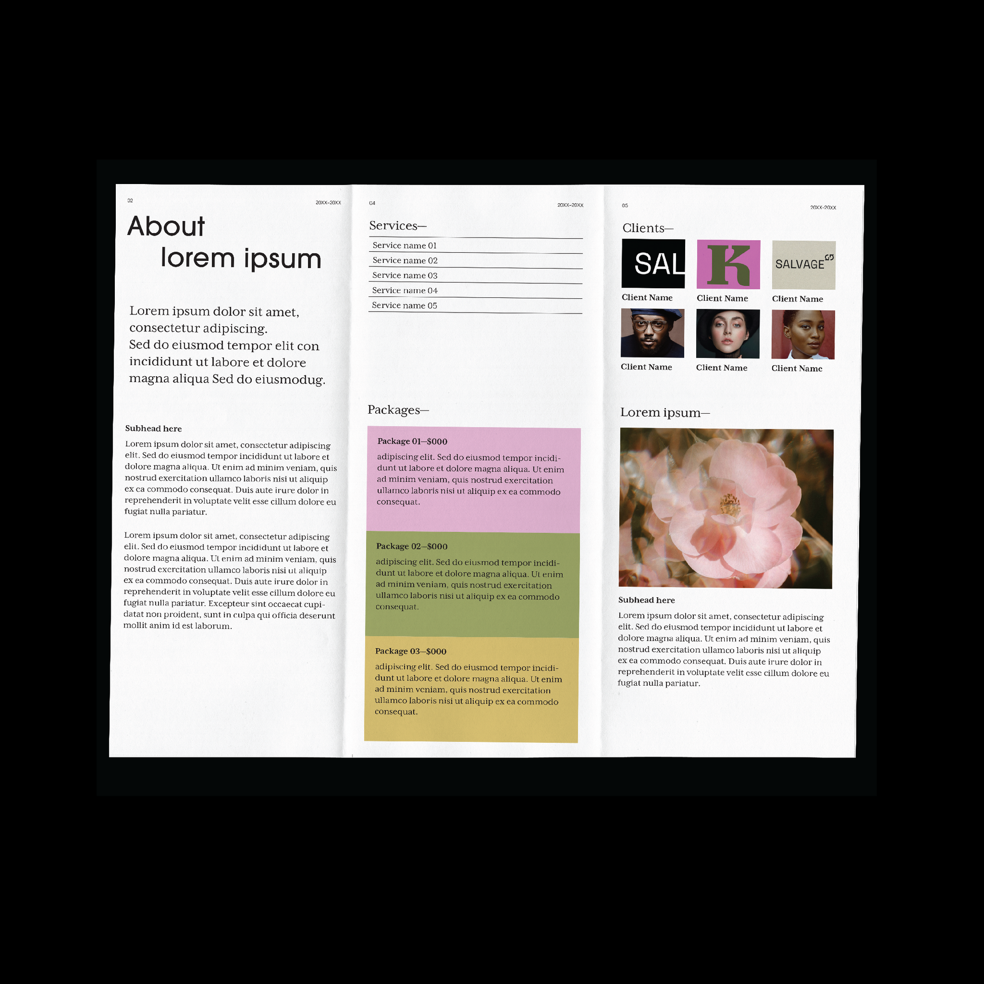 fashion portfolio book template Indesign Book layout flyer