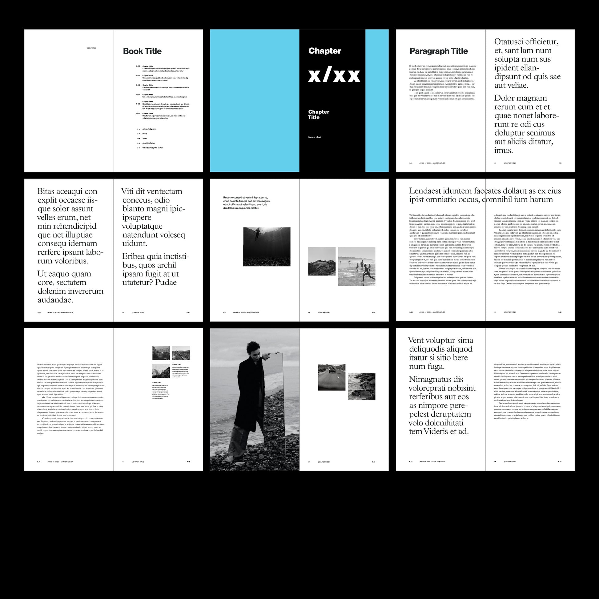 modern book template Indesign Book layout 