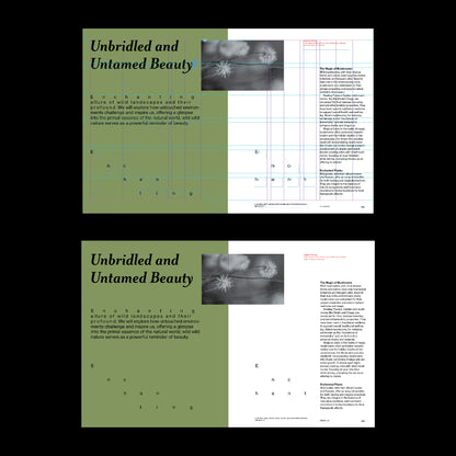 dark aesthetic book template with grid indesign